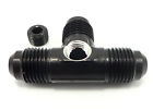 -6AN male flare tee fitting with 1/8 npt gauge port
