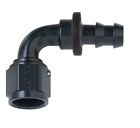 -6AN female flare to 3/8"push on hose 90 degree bend fitting