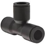 Black Nylon Tee Fitting - 1/4" Poly(Airline)
